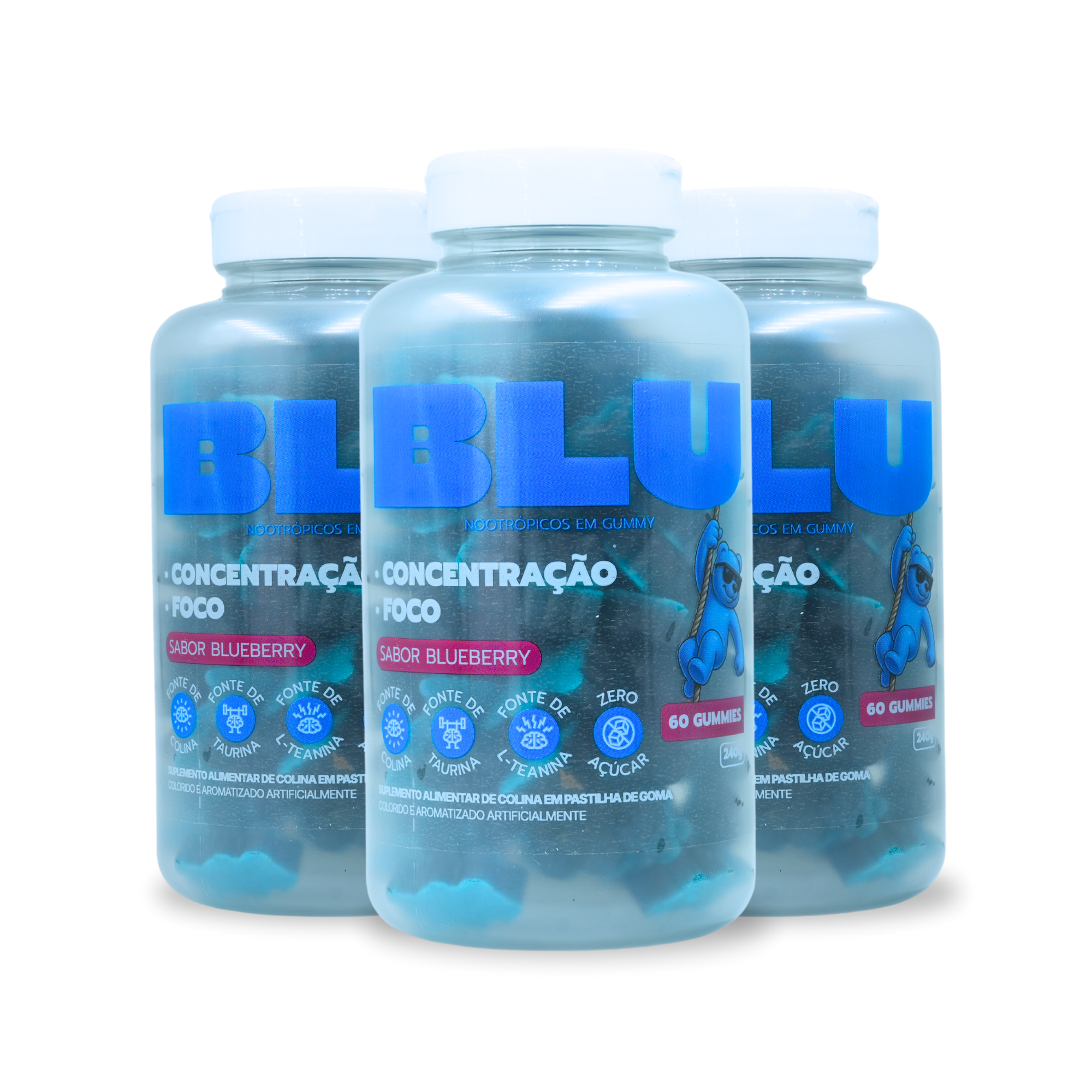 KIT 3 POTES 60 GUMMIES