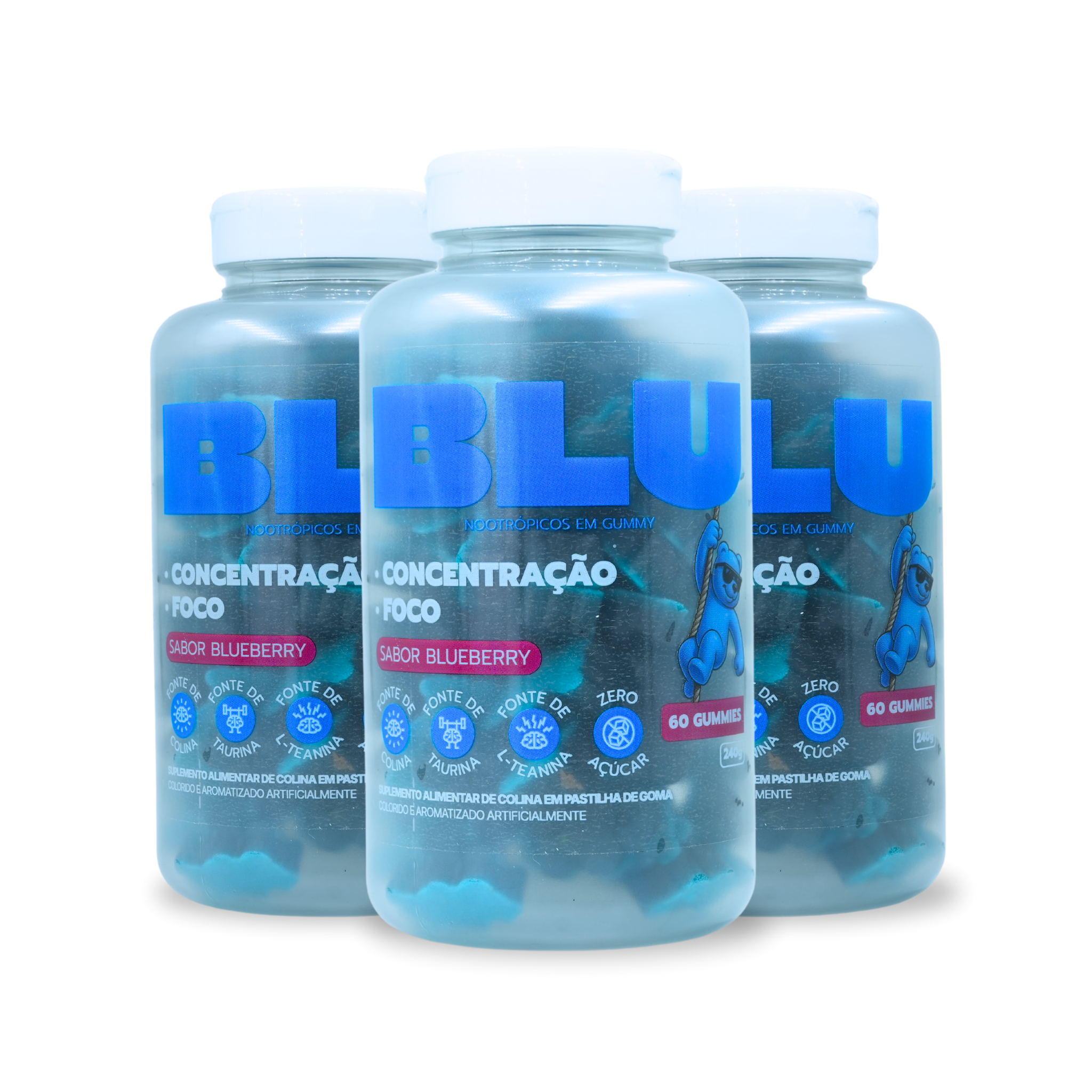 KIT 3 POTES 60 GUMMIES